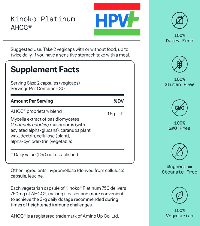 ترکیبات قرص ahcc پلاتینیوم 750